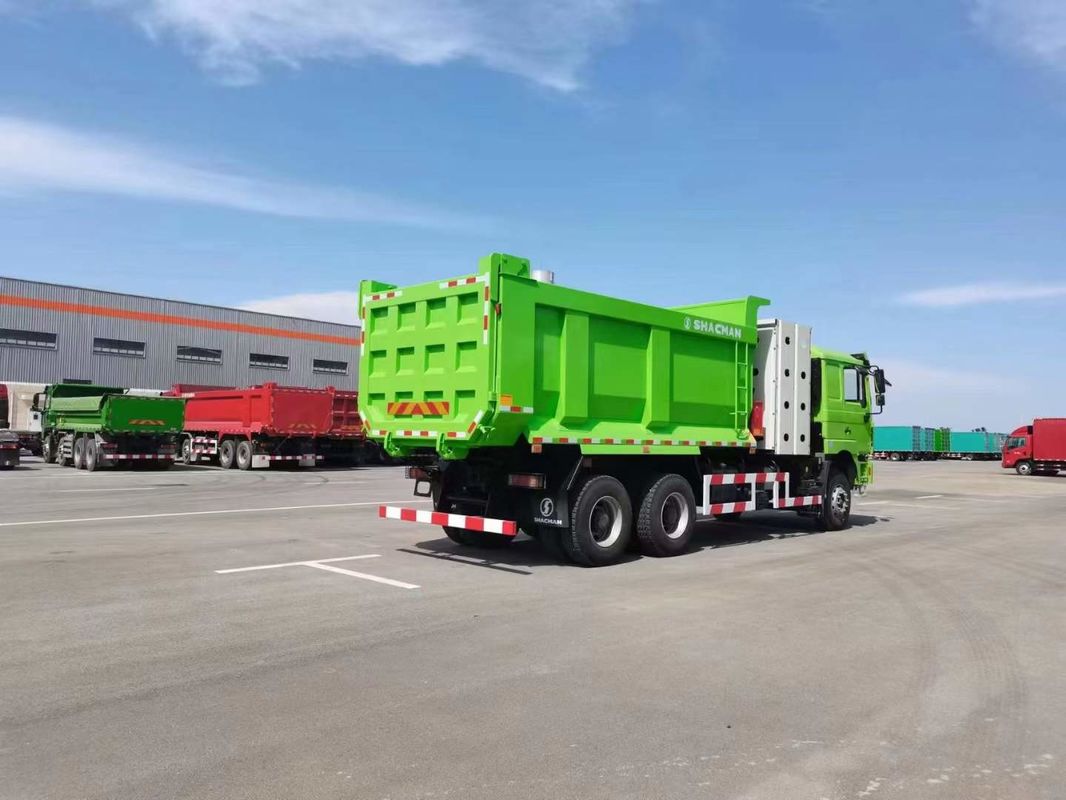 10 колес SHACMAN F3000 CNG Дамп-Трак 6x4 Евро V WEICHAI-430HP Зеленый идеально подходит для строительства и добычи полезных ископаемых