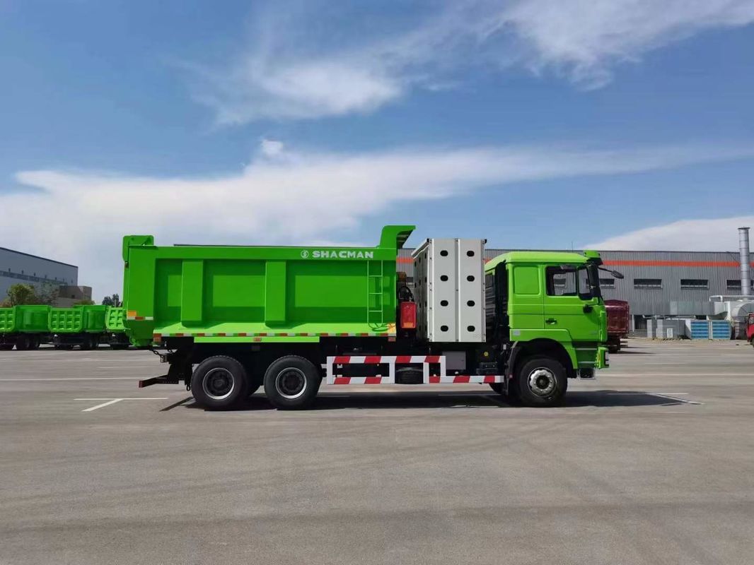 10 колес SHACMAN F3000 CNG Дамп-Трак 6x4 Евро V WEICHAI-430HP Зеленый идеально подходит для строительства и добычи полезных ископаемых
