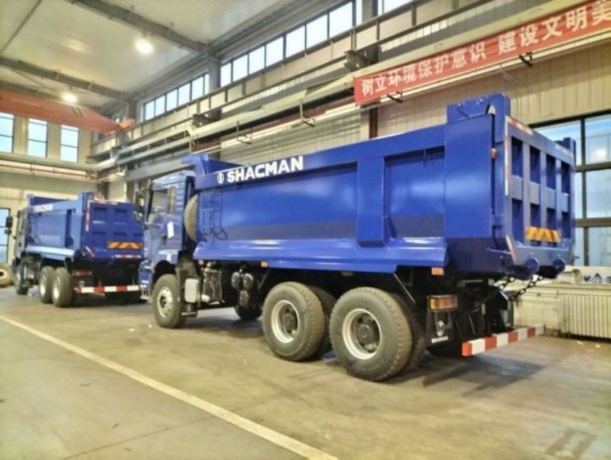 SHACMAN U-Cargo box Dump Truck 6x4 H3000 380 EuroII Blue Tipper Стандартная кабина 12.00R20 шины