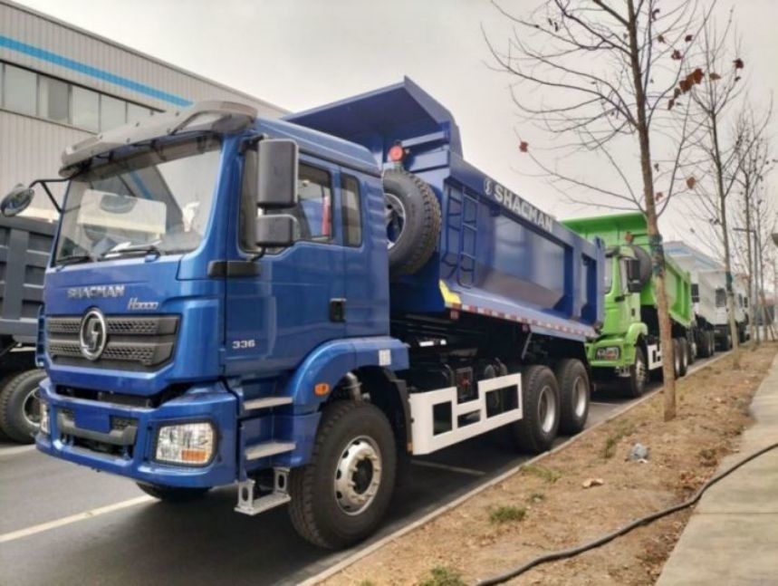 SHACMAN U-Cargo box Dump Truck 6x4 H3000 380 EuroII Blue Tipper Стандартная кабина 12.00R20 шины