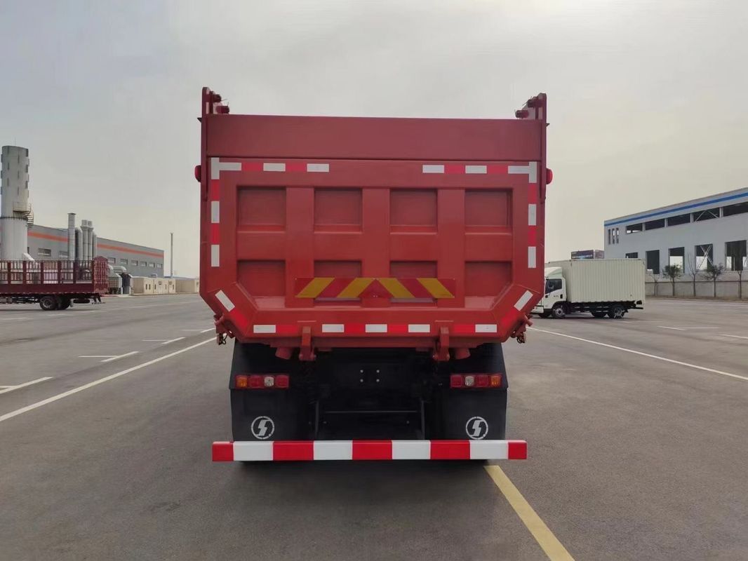 Красный SHACMAN тяжелый мусоровоз 6-колесный мусоровоз H3000 4x2 300hp Евро II 3800 мм