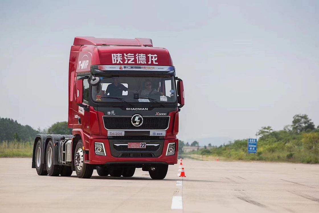 Седельный тягач SHACMAN X5000 6x4 с двигателем WP12.460E50 и обычным воздушным фильтром, 460 л.с., Euro V, красный