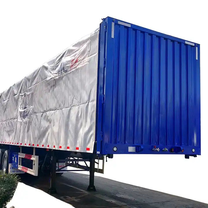 CIMC Side Curtain Semi Trailer 3-осевой фургонный тип коробки полуприцеп для перевозки грузов на поддонах