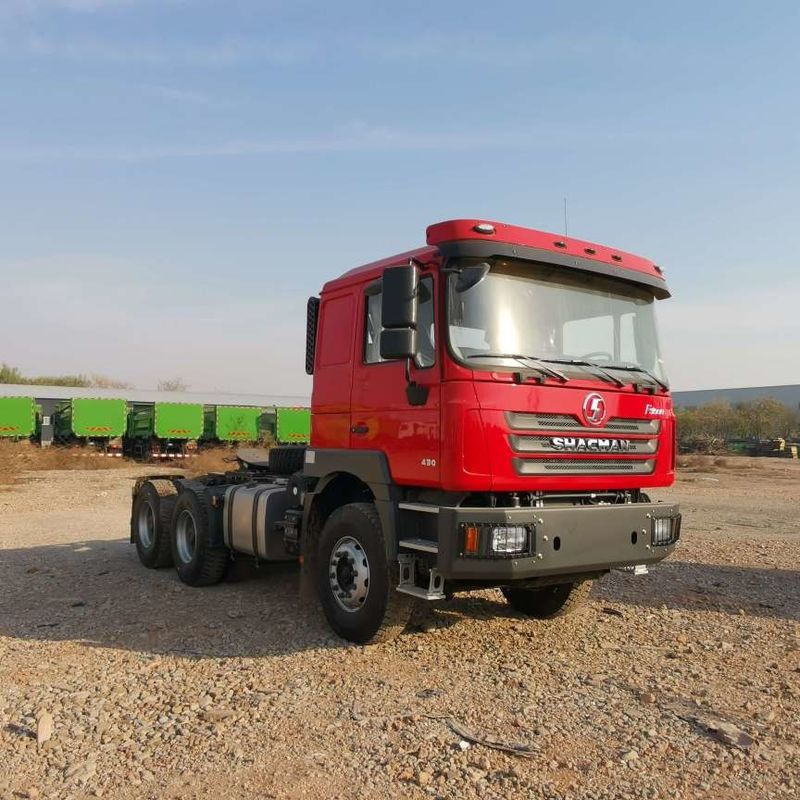 Красный SHACMAN F3000 375HP Euro V 6 колесная головка трактора 4x2 WEICHAI двигатель