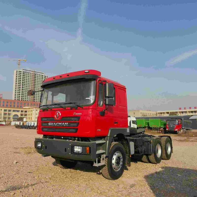 Красный SHACMAN F3000 375HP Euro V 6 колесная головка трактора 4x2 WEICHAI двигатель
