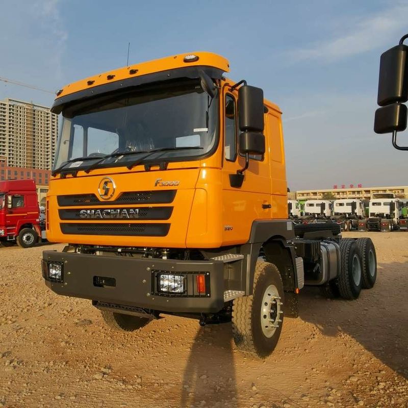 Красный SHACMAN F3000 375HP Euro V 6-колесный трактор голова 4x2 WEICHAI двигатель