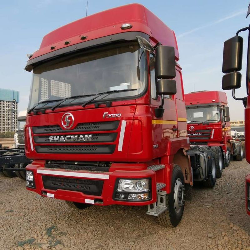 Красный SHACMAN F3000 375HP Euro V 6 колесная головка трактора 4x2 WEICHAI двигатель