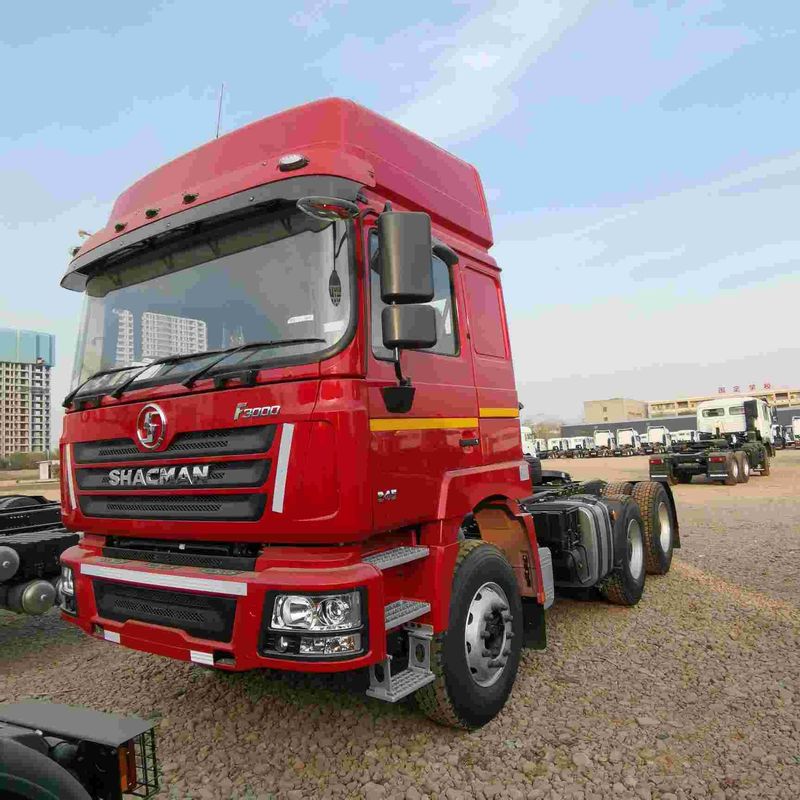 Красный SHACMAN F3000 375HP Euro V 6 колесная головка трактора 4x2 WEICHAI двигатель